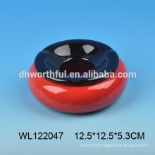 Cheap ceramic ashtray in round shape